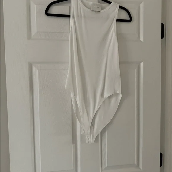 Reformation White Sleeveless Bodysuit Leni Knit - Picture 2 of 4
